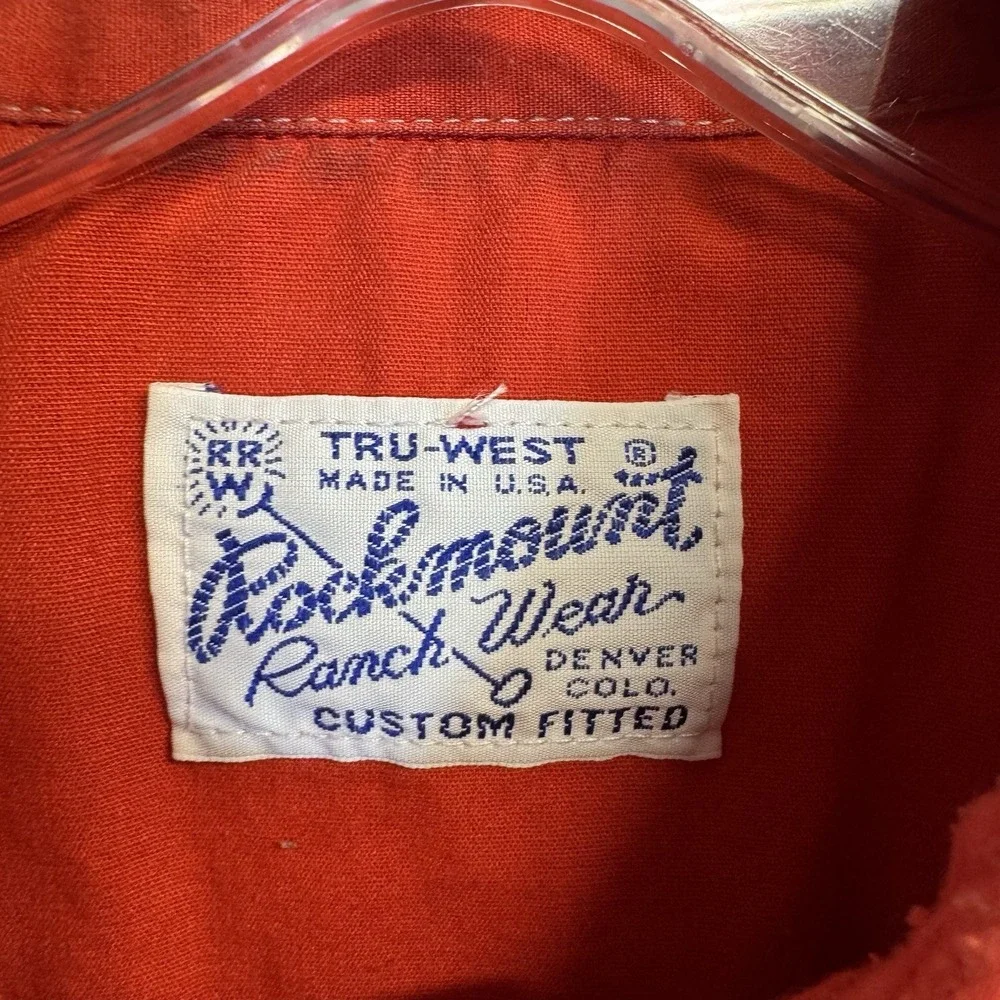 Vintage Rockmount Shirt Mens XL Western Bib Pearl Snap Cavalry Vintage 90s